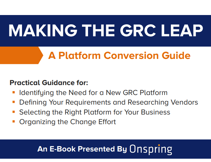 Changing GRC Software Onspring EBook