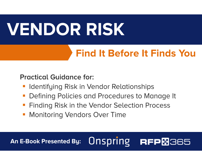 Vendor Risk EBook Onspring RFP365 Vendor Management