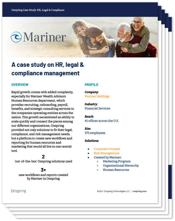 Mariner Compliance, Legal and HR Management Case Study