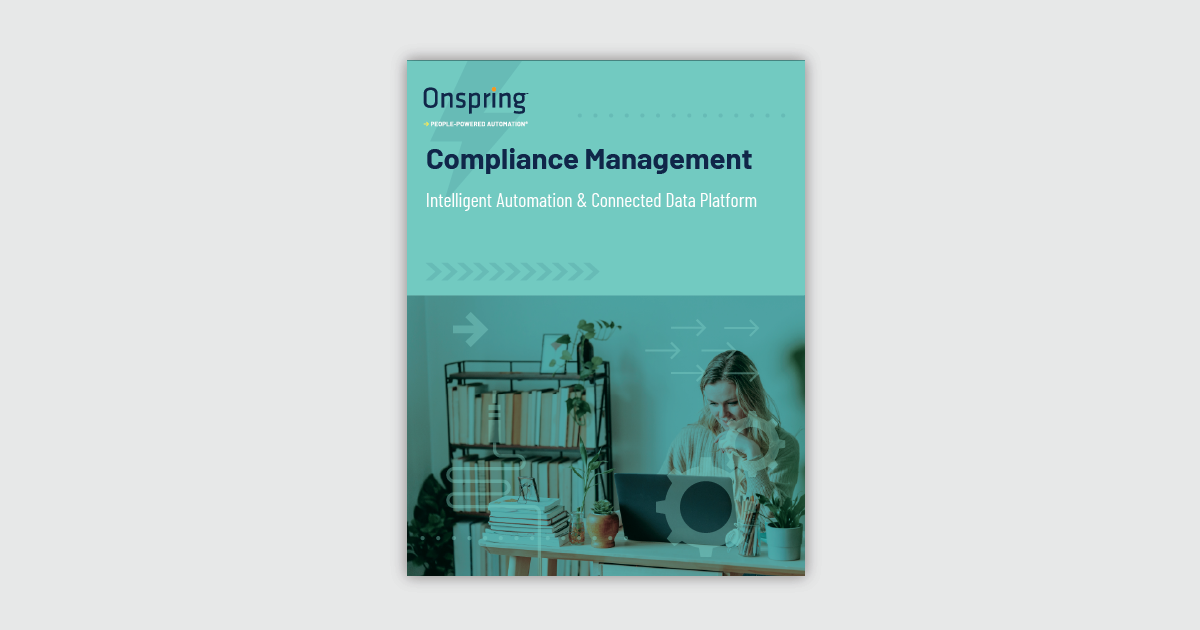 Compliance Management with Onspring Datasheet