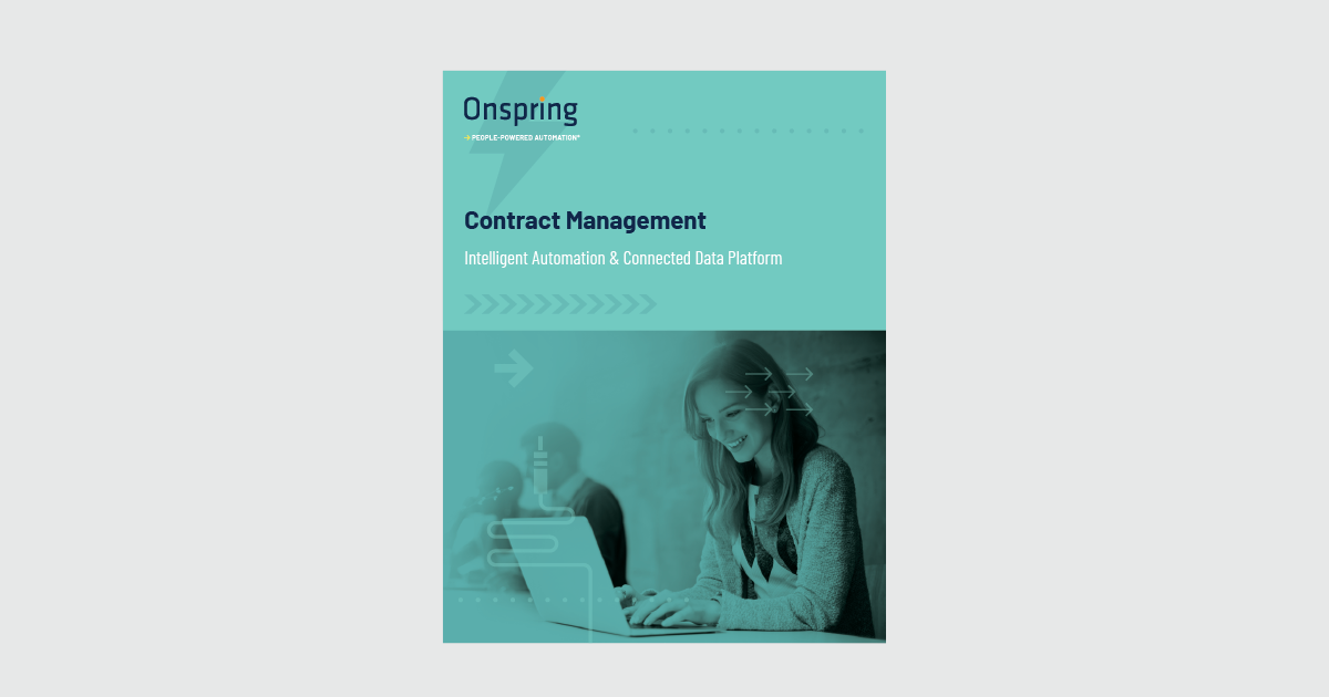 Contract Management with Onspring Datasheet