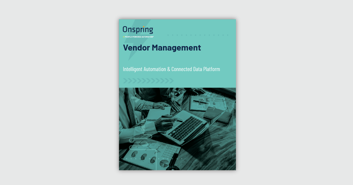 Vendor Management with Onspring Datasheet