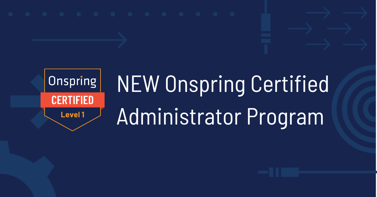 Onspring Certified Administrator Program Featured Image