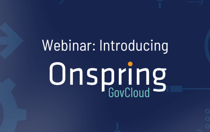 Introducing Onspring GovCloud Webinar Featured Image