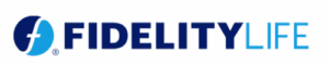 Logo of Fidelity Life featuring a blue circular icon with a stylized magnifying glass and heart, symbolizing the search for ideal Business Formulas, followed by the company name Fidelity Life in bold, blue gradient letters.