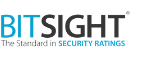 BitSight logo with the words The Standard in Security Ratings underneath. The letters BIT are in light blue and SIGHT is in black, highlighting BitSights focus on security ratings and seamless integrations.