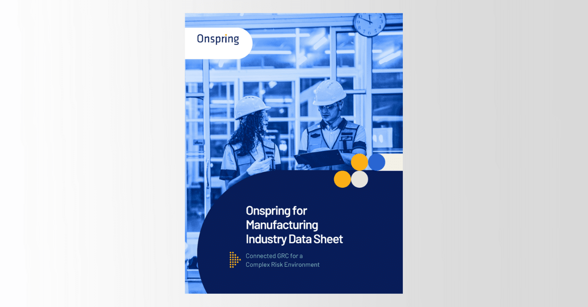 GRC Management for Manufacturing Data Sheet